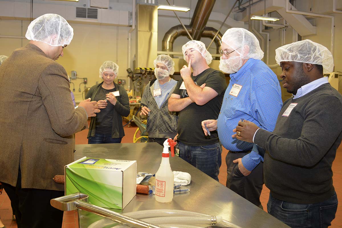 food industry participants learning about food safety